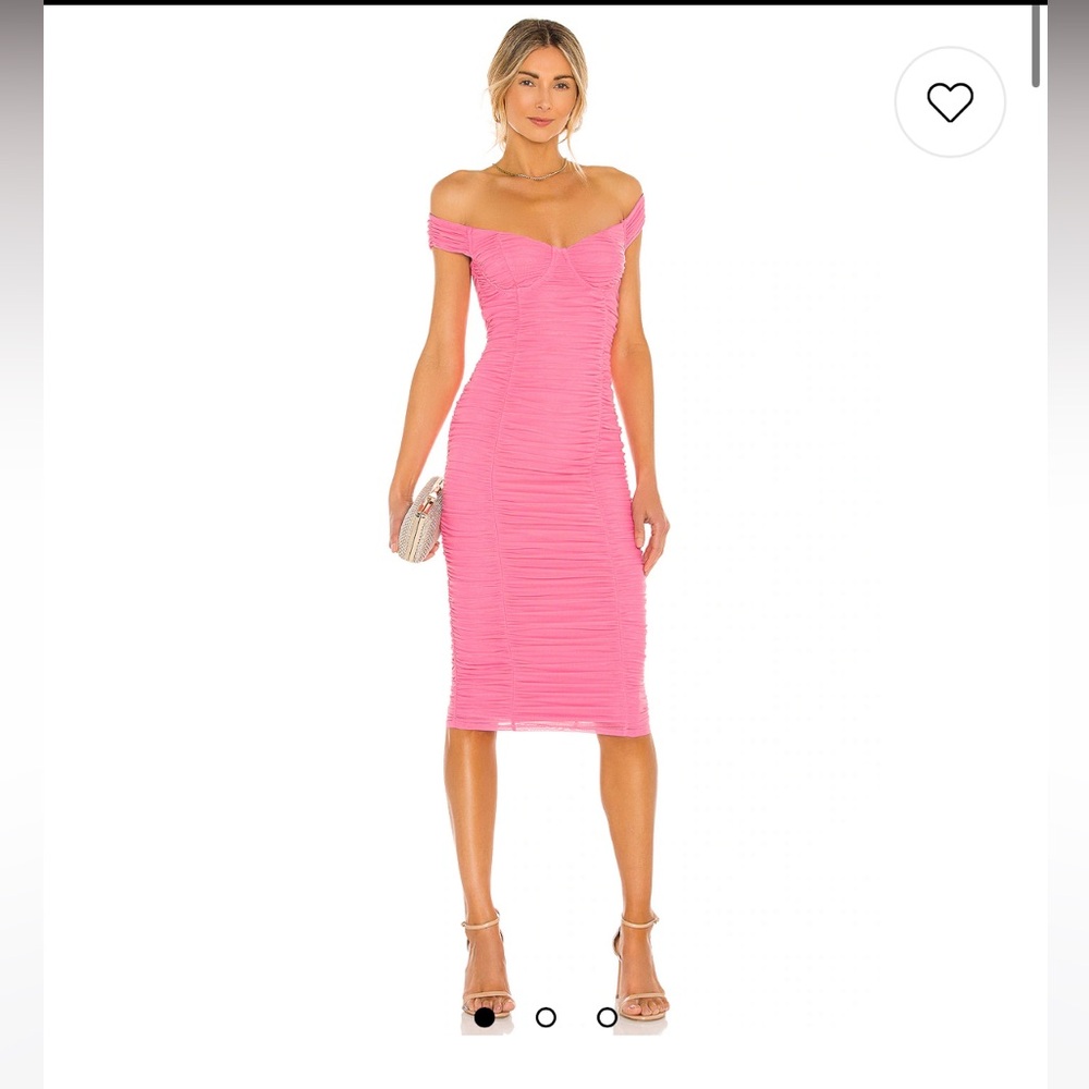 Revolve bubblegum pink midi dress